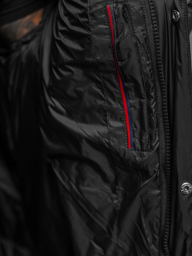 Geacă de iarnă bărbați neagră OZONEE O/M3202