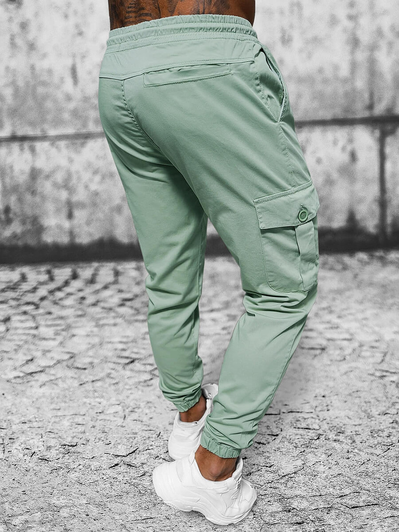 Pantaloni jogger Bărbaţi verde-mentă OZONEE O/PAN23023