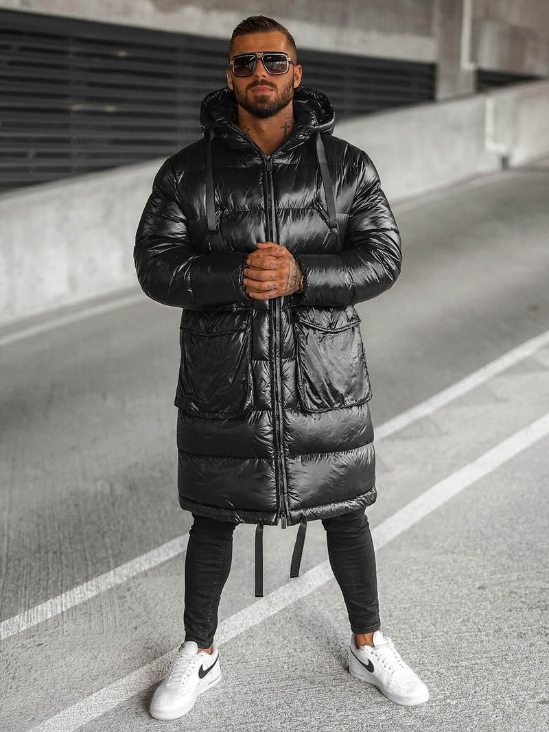 Geacă de iarnă bărbați negru OZONEE O/M3205Z