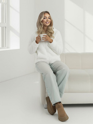 Hanorac femei albă OZONEE JS/HH007/1