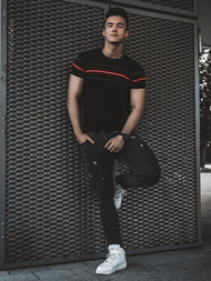 Pulover bărbați albastru negri OZONEE L/2296