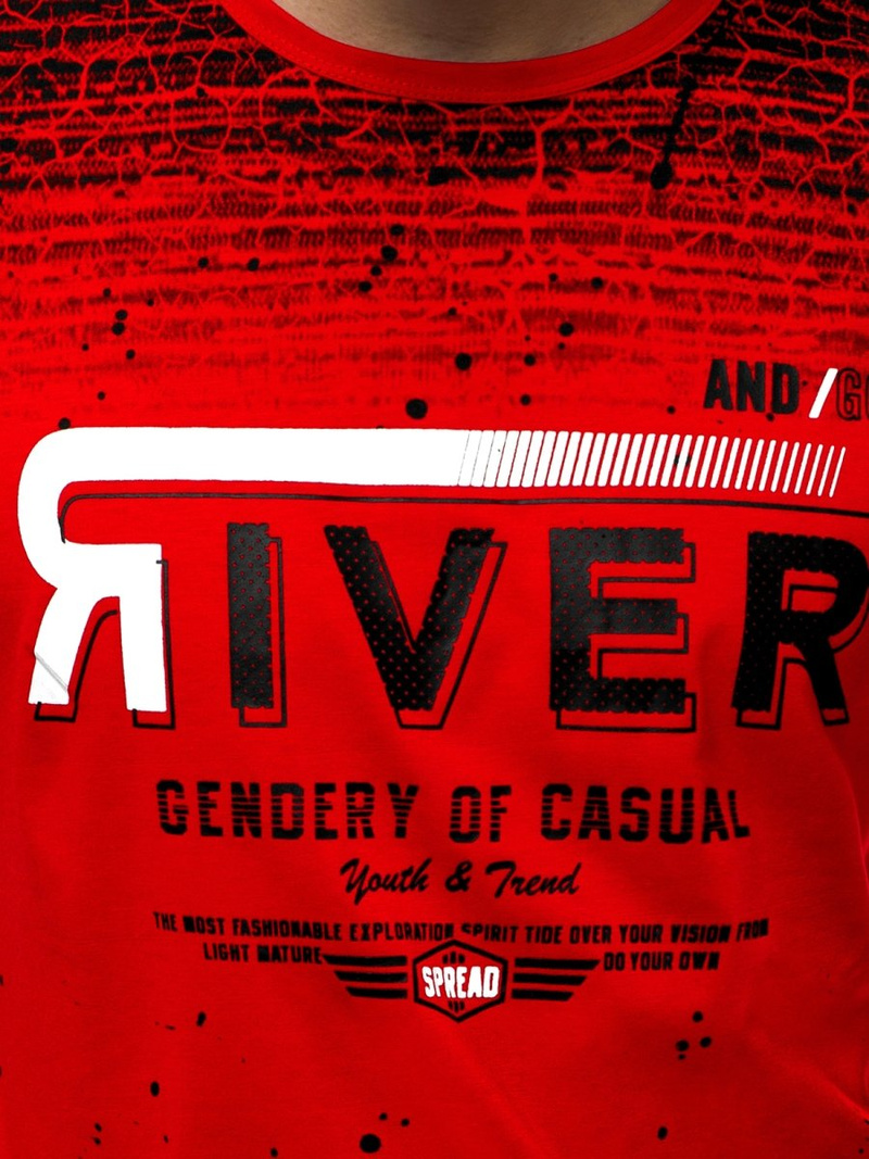 Tricou bărbați rosii OZONEE JS/SS10960