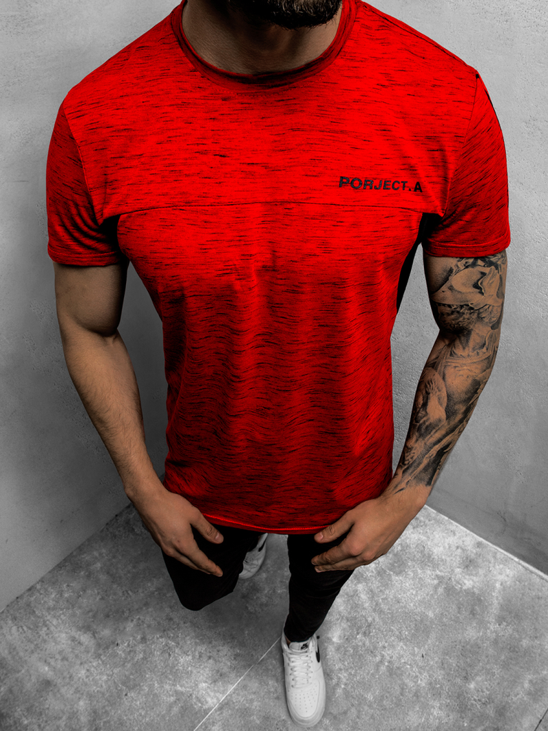Tricou bărbați rosii OZONEE JS/SS11126Z