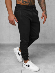 Pantaloni de trening bărbaţi negri OZONEE JS/15K1818/3