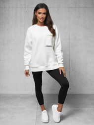Bluză oversize albă OZONEE O/SWE23022Z