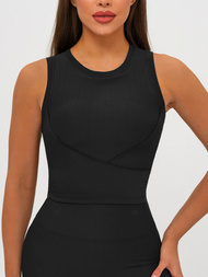 Sutien sport pentru femei negri OZONEE JS/17K596/3