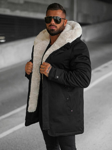 Geacă de iarnă parka bărbați neagră OZONEE JS/22M319/392Z