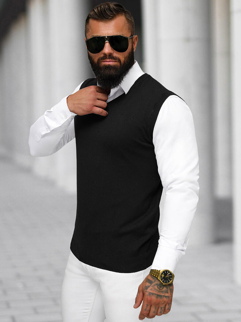 Pulover bărbați negru OZONEE NB/MM6005/4Z