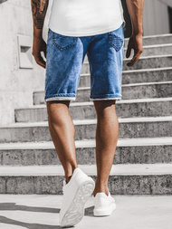Pantaloni scurti blugi bărbați albaștri OZONEE RF/HY340/3