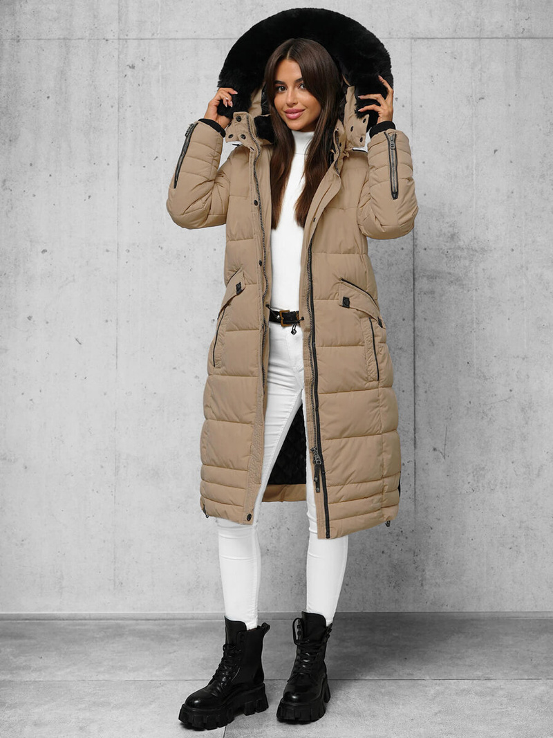 Geacă de femei bej închis OZONEE O/W377