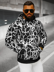 Hanorac bărbați negru-alb OZONEE JS/8B1139/1