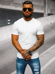 Tricou bărbați alb OZONEE NB/MT3001Z