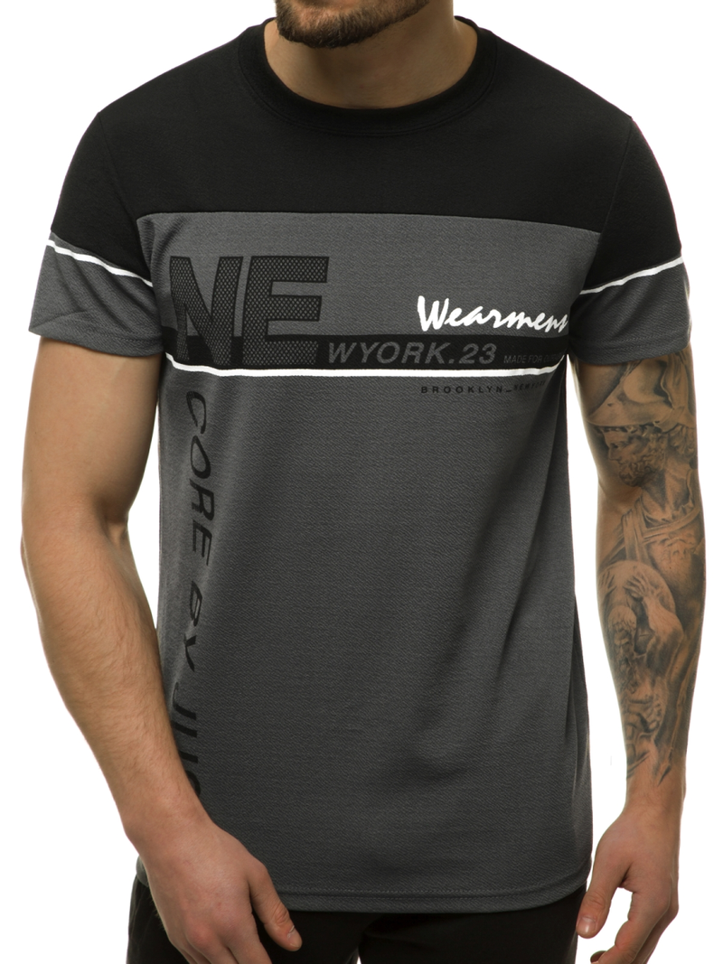 Tricou bărbați antracit OZONEE JS/SS11002Z