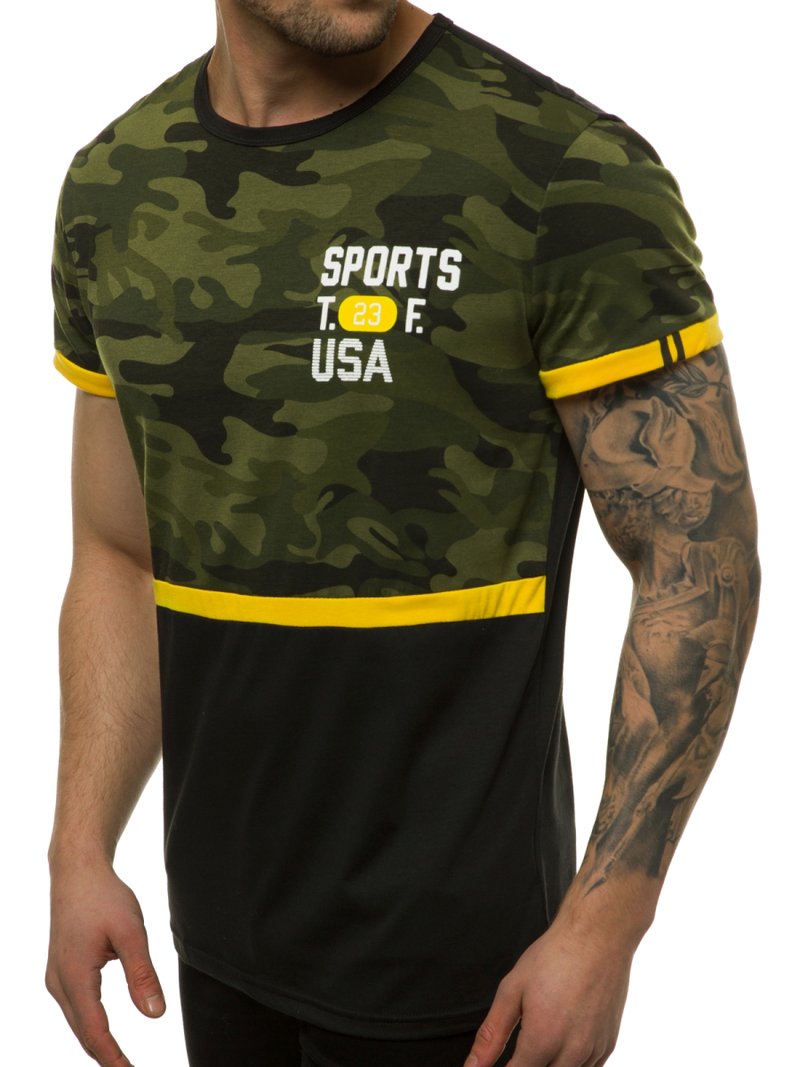 Tricou bărbați verde OZONEE JS/SS10982