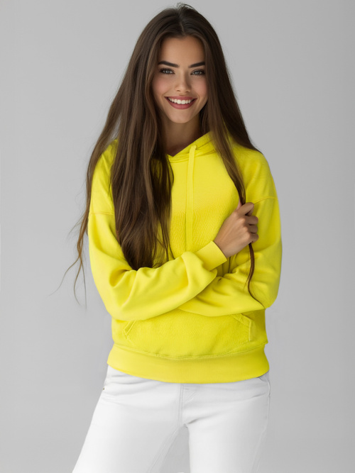 Hanorac femei neon galben OZONEE JS/W02Z