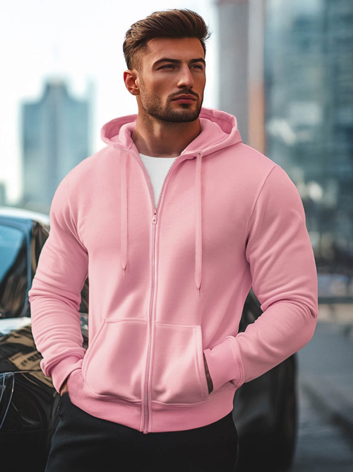 Hanorac bărbați roz pudră OZONEE JS/2008Z