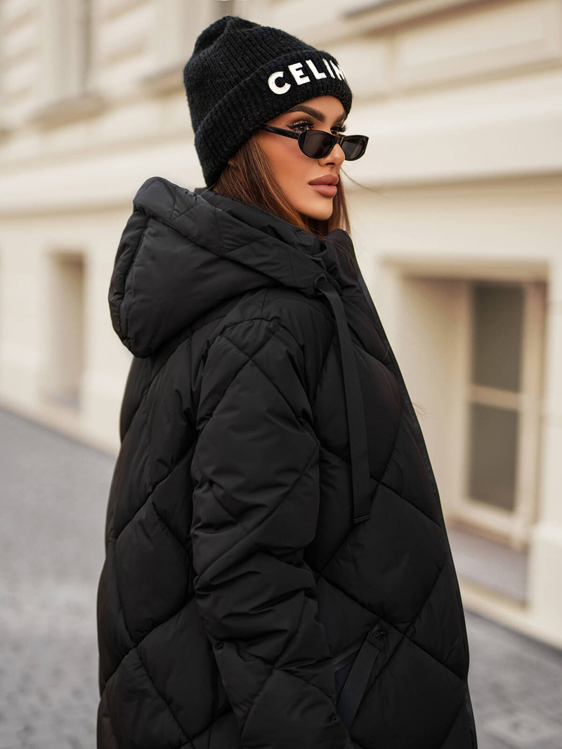 Geacă de femei neagra OZONEE JS/5M3168/392Z