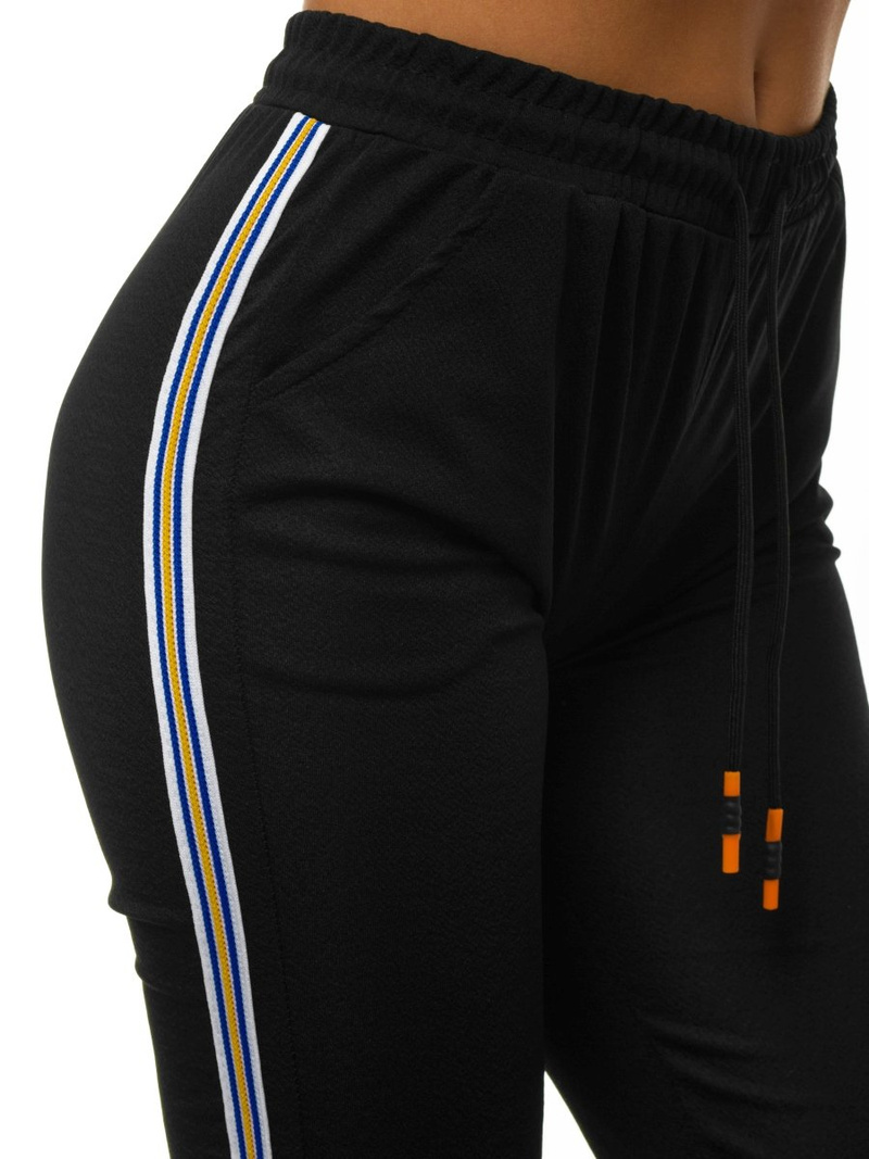 Pantaloni de training femei negri OZONEE JS/1021/C1