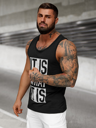 Maiou bărbați neagră OZONEE JS/8B1710/3Z