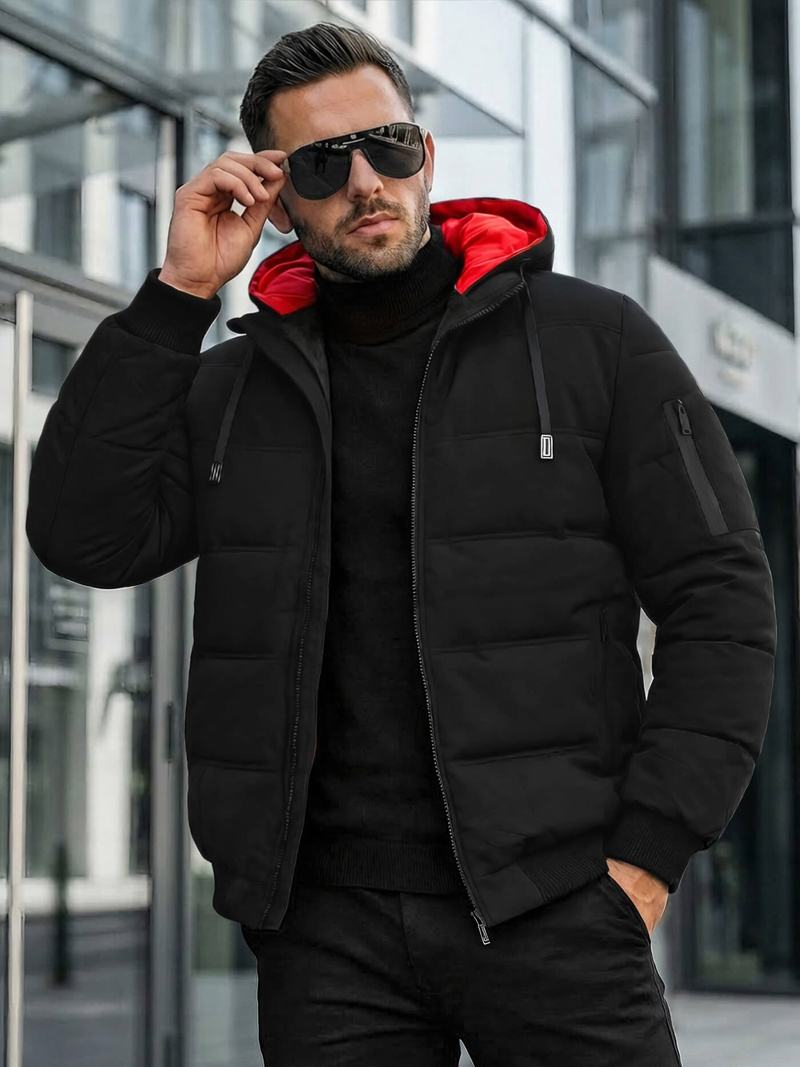 Geacă bărbați neagră OZONEE JS/31M5003Z