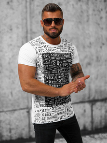 Tricou bărbați alb OZONEE O/T122/1Z