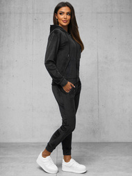 Compleu dama din catifea negru OZONEE JS/8C1176/3Z