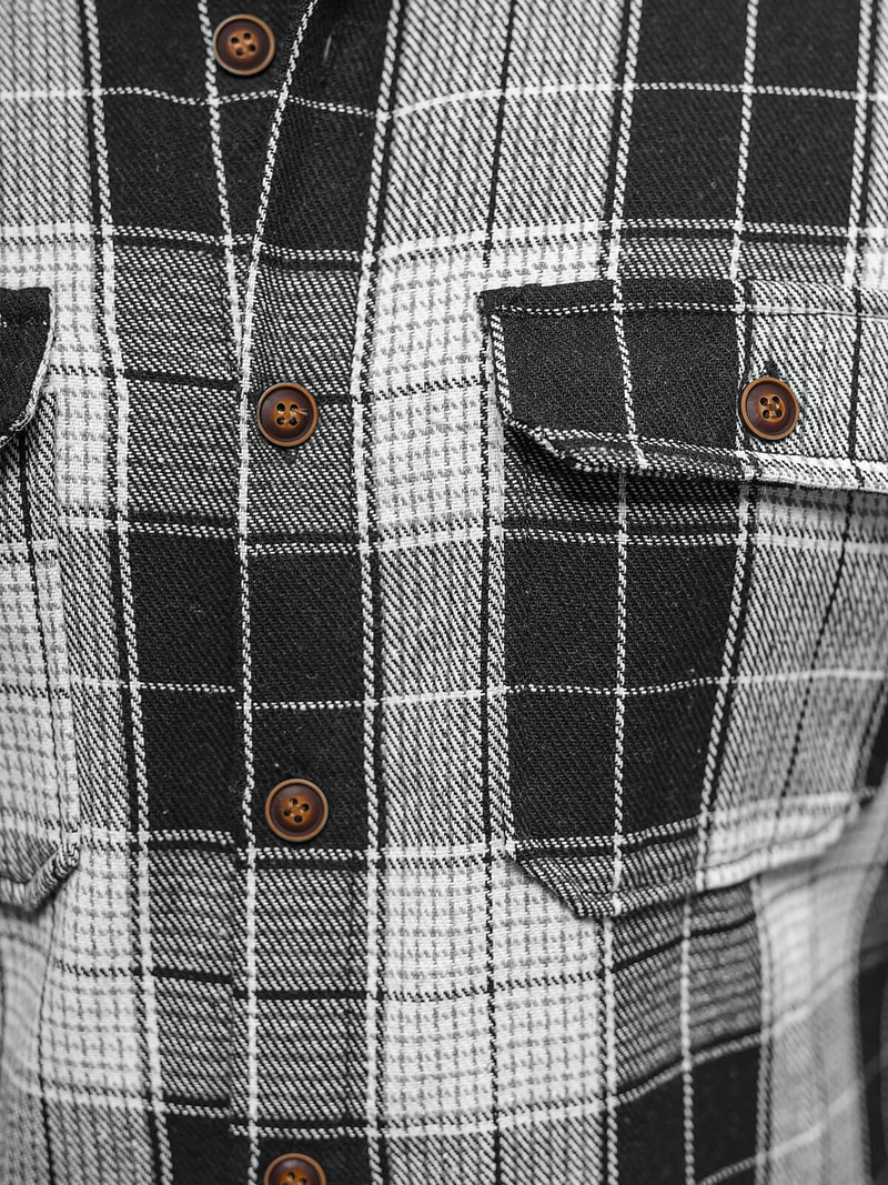 Cămașă bărbați neagră OZONEE NB/MC727N