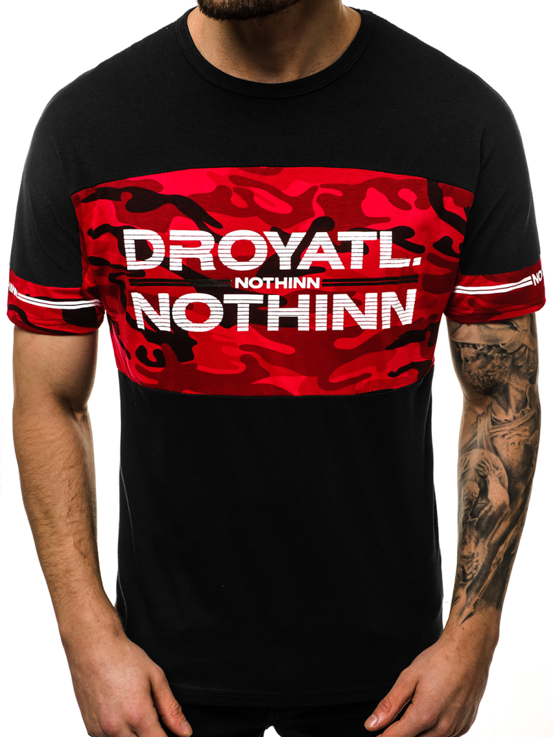 Tricou bărbați negru OZONEE JS/SS10976