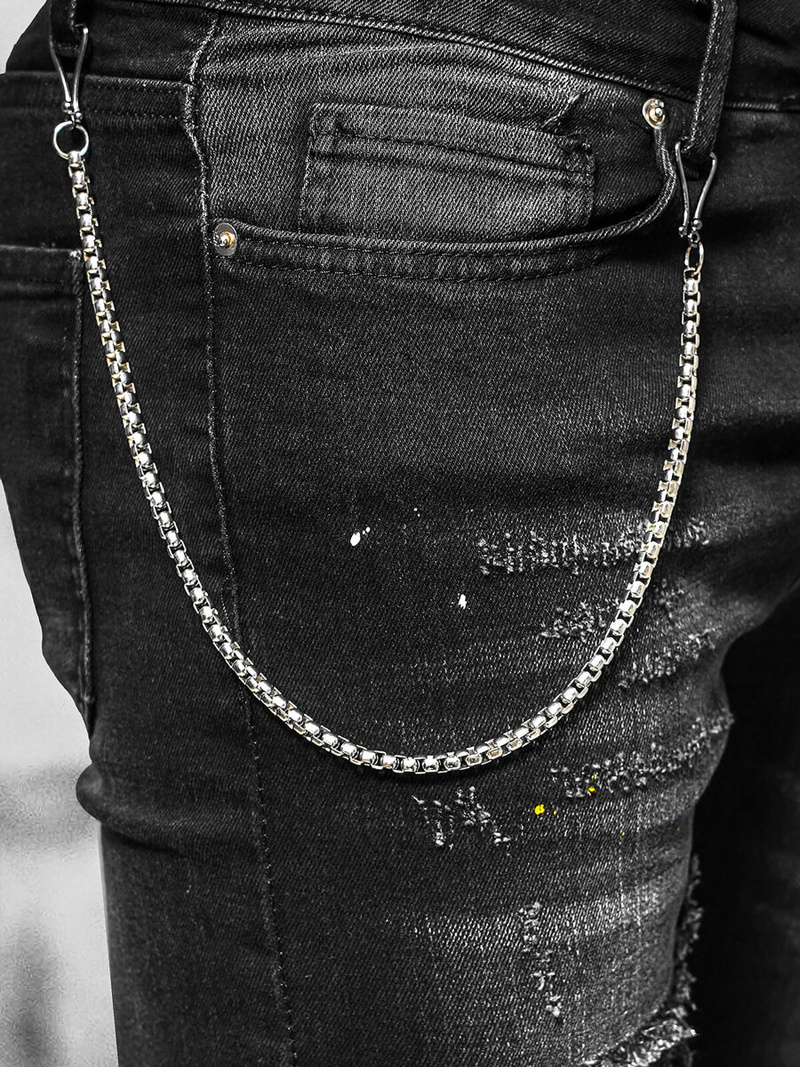 Blugi Bărbaţi negri OZONEE O/MB465