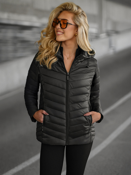 Jachetă de femei negru OZONEE JS/16M9230/392