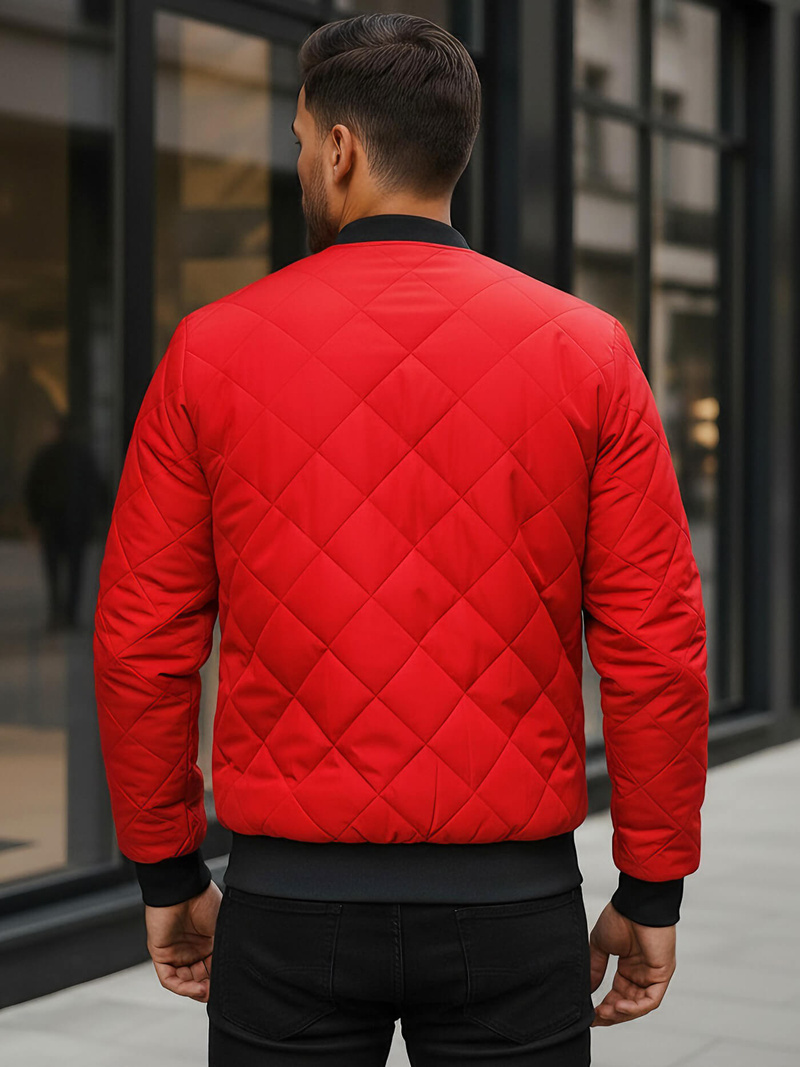 Jachetă bărbați roșie OZONEE JS/MY01Z