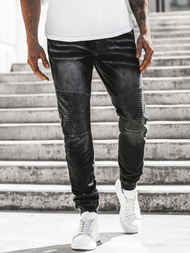 Blugi jogger bărbați negri OZONEE JS/KK1023