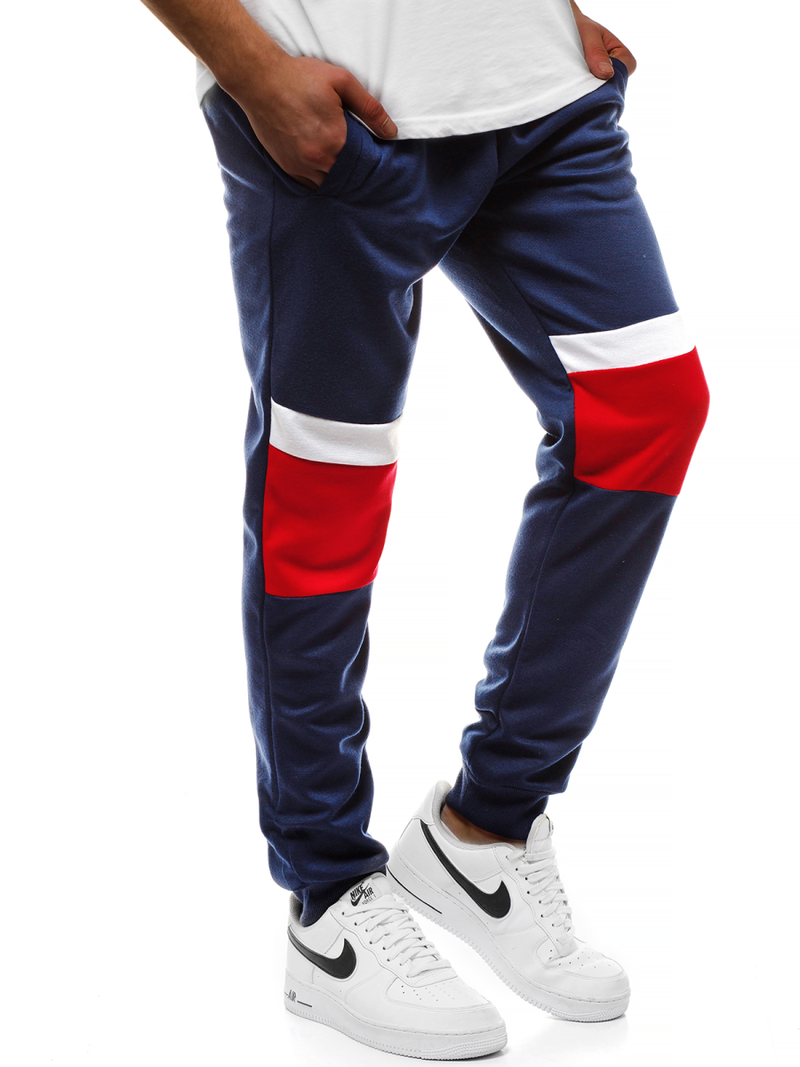 Pantaloni de trening bărbaţi albastru marin OZONEE JS/JZ11010