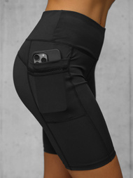 Colanți scurți de damă negri OZONEE JS/XY24004S