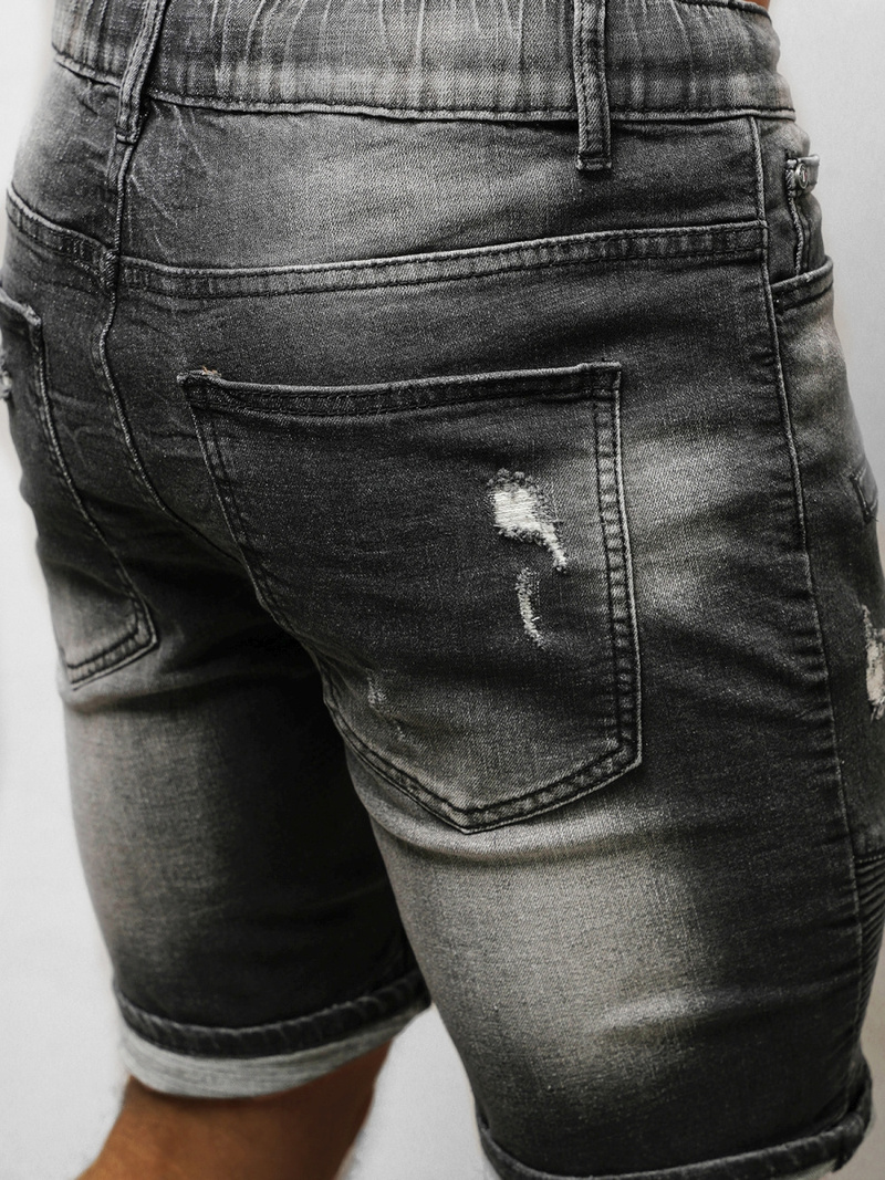 Pantaloni scurti bărbați negri OZONEE NB/MP0033N/1