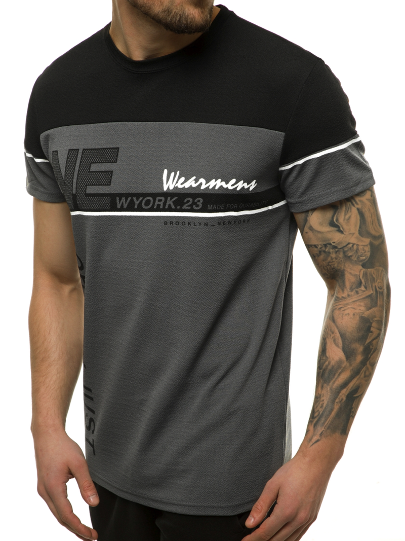 Tricou bărbați antracit OZONEE JS/SS11002Z