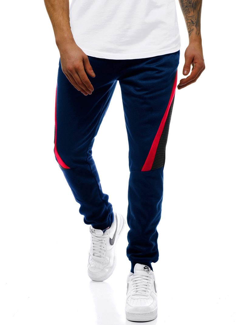 Pantaloni de trening bărbaţi albastru marin OZONEE JS/JZ11018