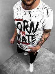 Tricou bărbați alb OZONEE JS/KS1989Z