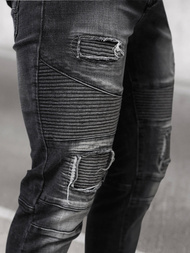 Blugi bărbaţi negri OZONEE NB/MP0142N