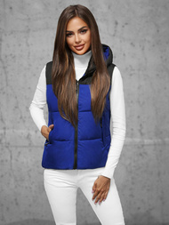 Vestă femei albastră OZONEE JS/16M9112/184