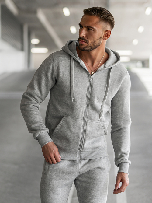 Compleu sport bărbaţi gri OZONEE JS/68C10386/2Z