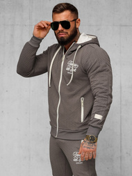 Compleu sport bărbaţi bej-gri OZONEE O/FF5032AB