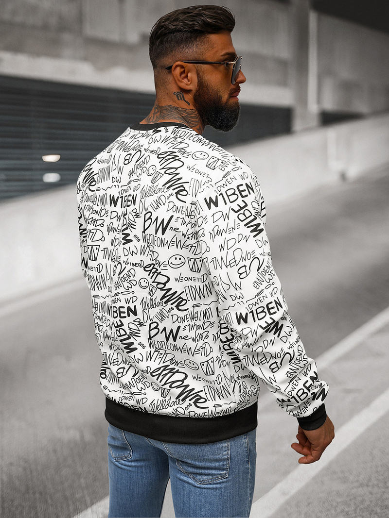 Bluză bărbați albă OZONEE JS/8B1218/1