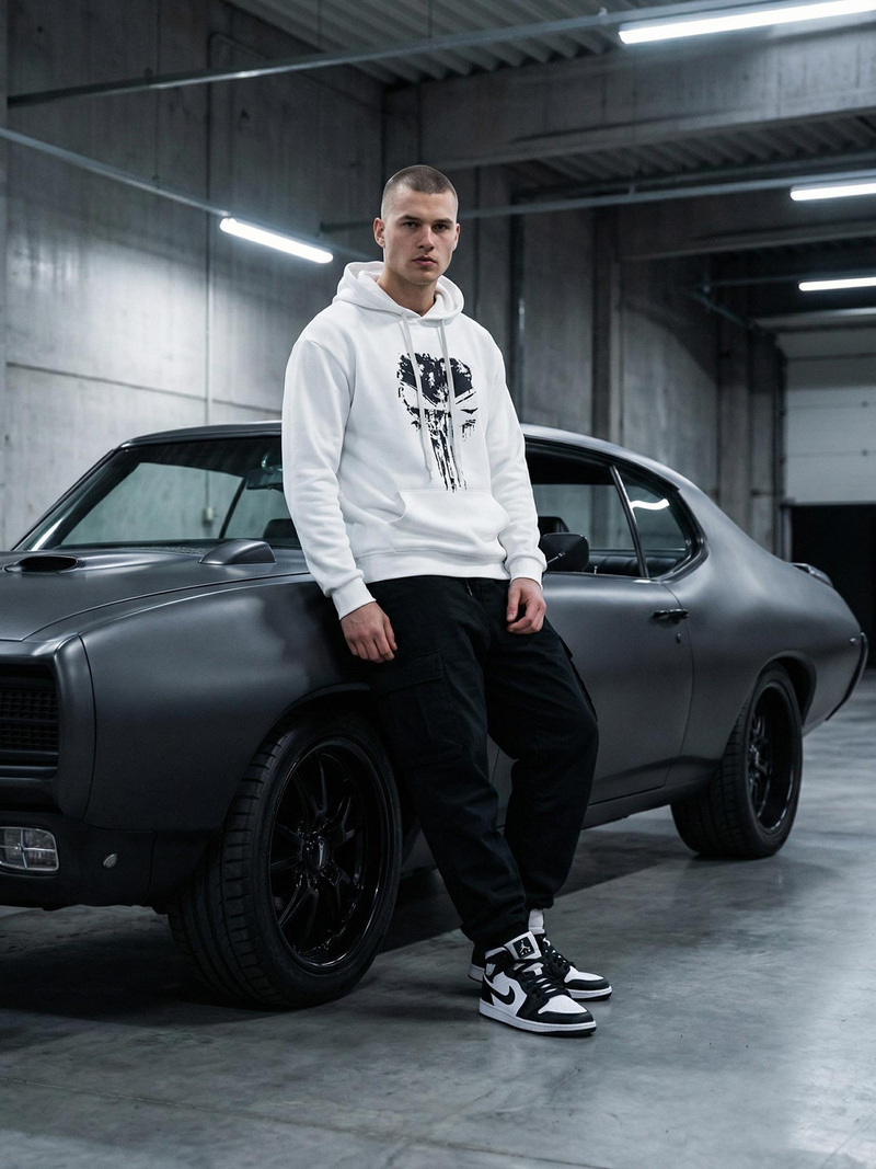 Hanorac bărbați alb OZONEE JS/65B3907/1Z