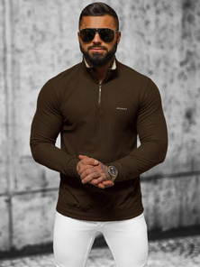 Bluză bărbați maro OZONEE O/TB2302