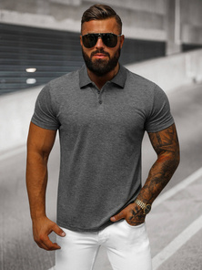 Tricou polo bărbați antracit OZONEE JS/8T80/5Z