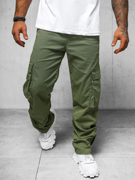 Pantaloni cargo relaxed bărbaţi kaki OZONEE O/G3016Z