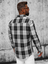 Cămașă bărbați neagră OZONEE NB/MC727N