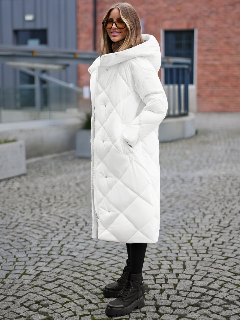 Geacă de femei alb OZONEE JS/5M3173/281Z