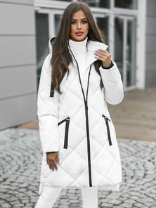 Geacă de femei alb OZONEE JS/5M3168/281Z